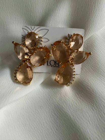 Brinco de gota Zirconia morganita