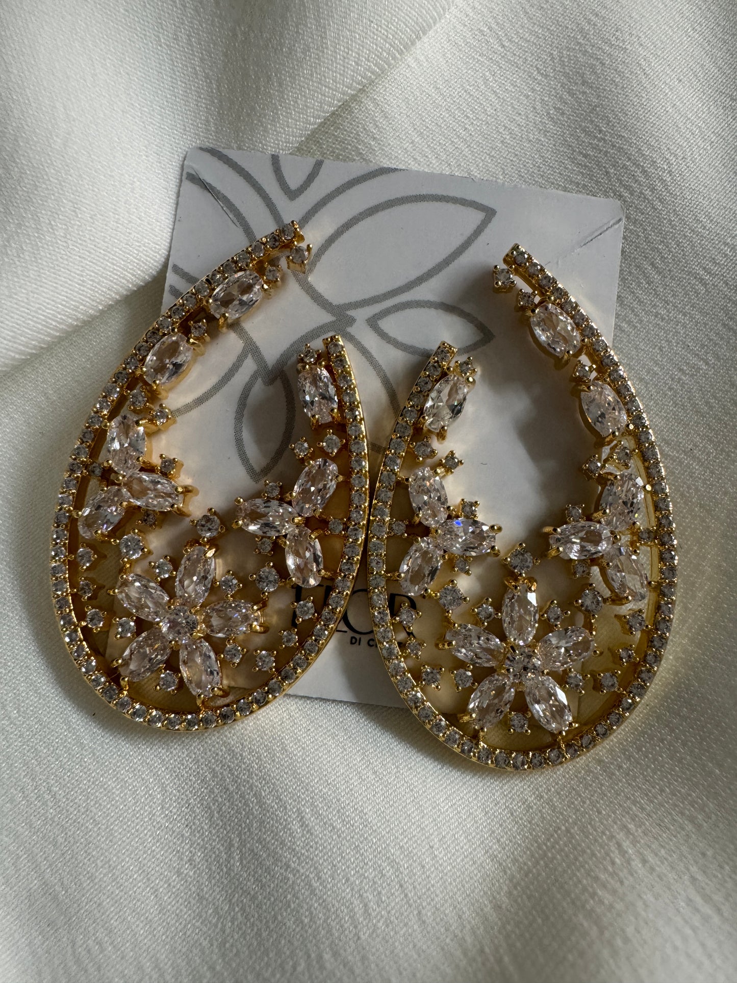 Brinco - Brinco de gota Cravejada vasada