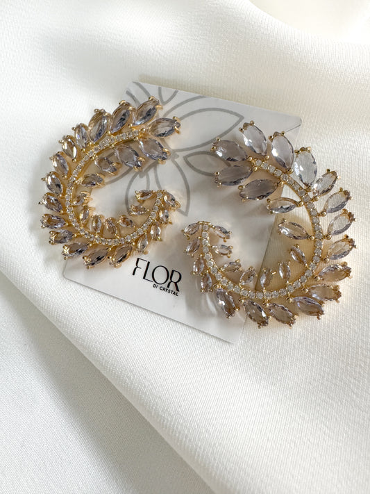 Brinco - Brinco Cravejada vasada Ametista