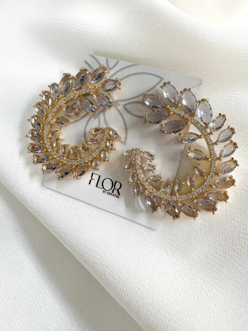 Brinco Cravejada vasada Ametista