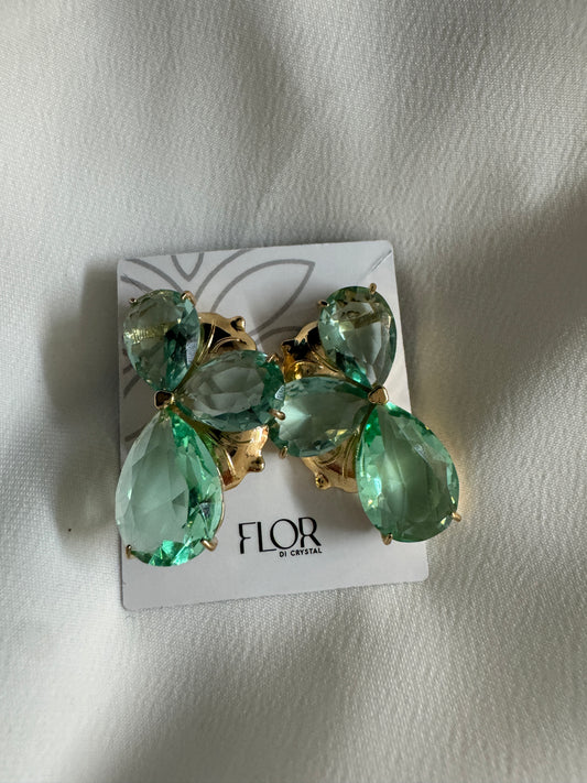 Brinco - Brinco pedra verde