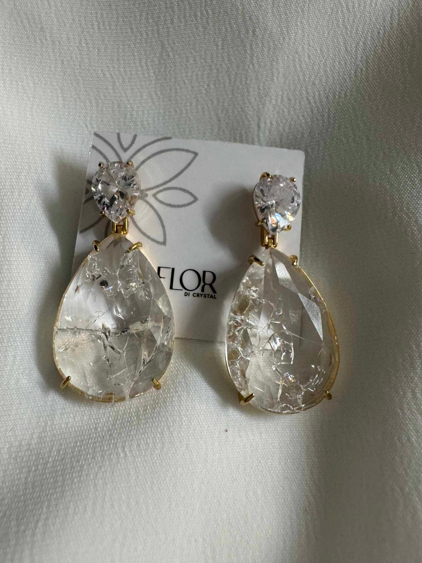 Brinco Cristal gota