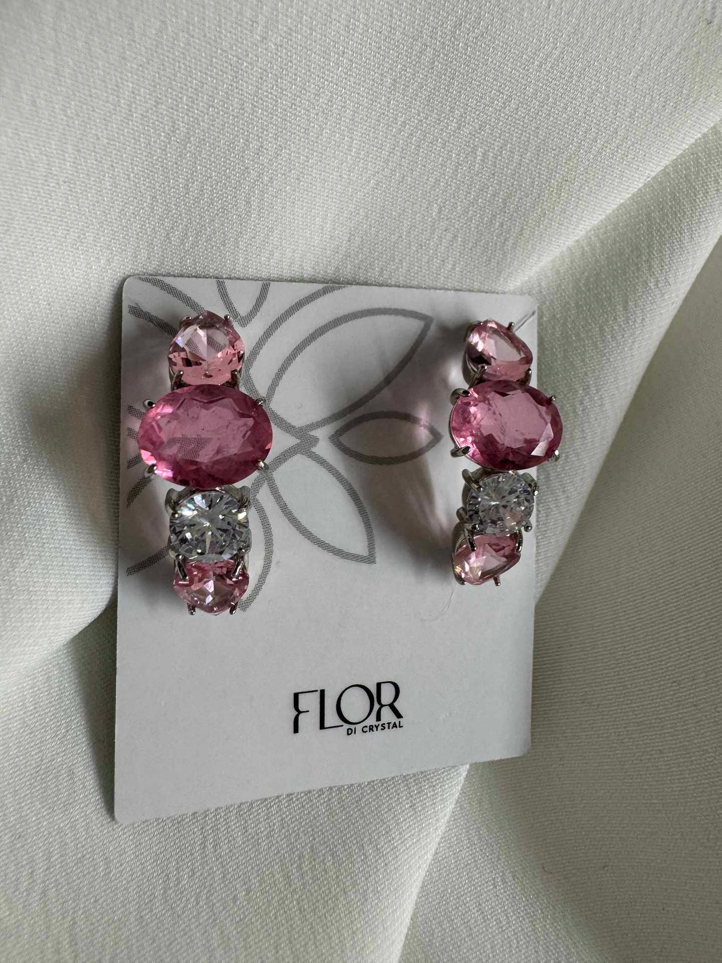 Brinco - Brinco earcuff Rose e cristal