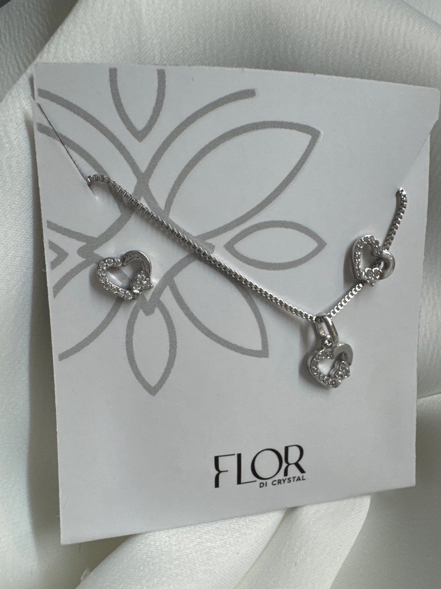 Conjunto - Conjunto delicado de coracao  mini