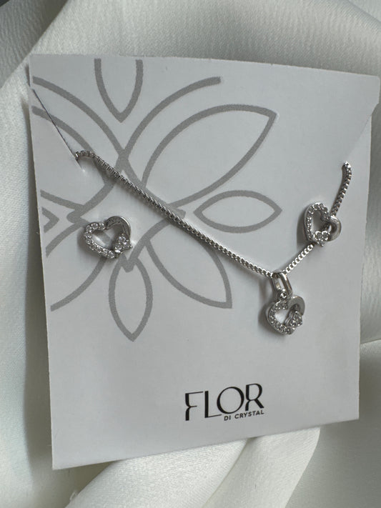 Conjunto - Conjunto delicado de coracao  mini