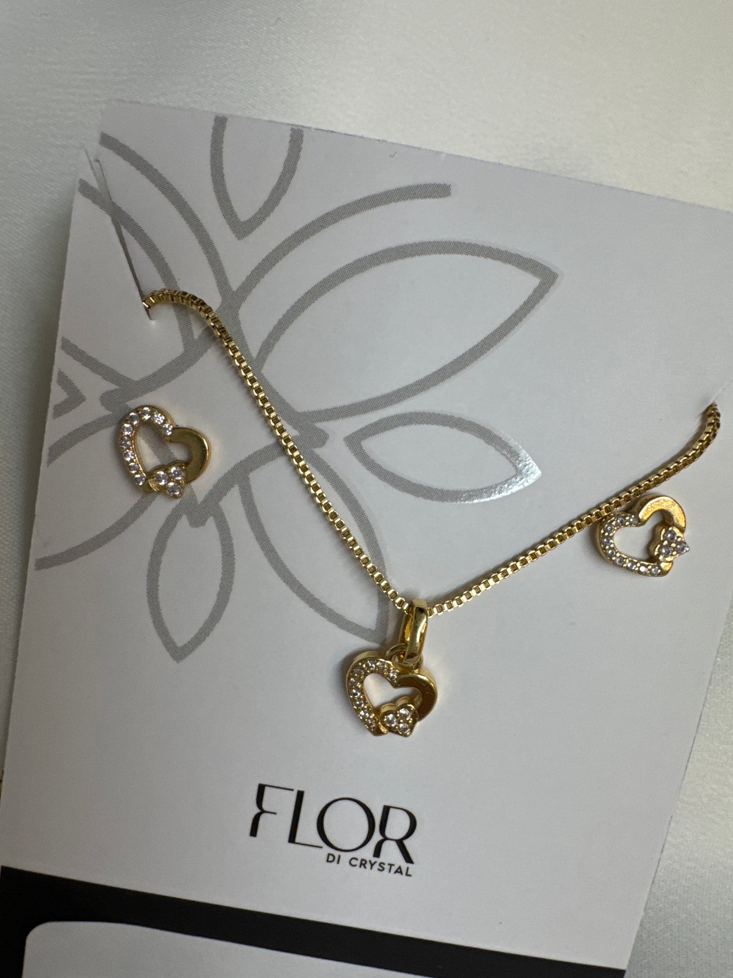 Conjunto - Conjunto delicado de coracao  mini