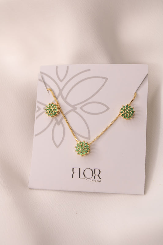 Conjunto - Conjunto delicado chuveiriho verde