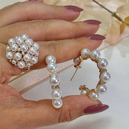 Argola grande em perola shell - sem anel