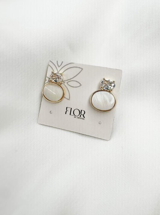 Brinco - Brinco de perola Delicado com zirconia