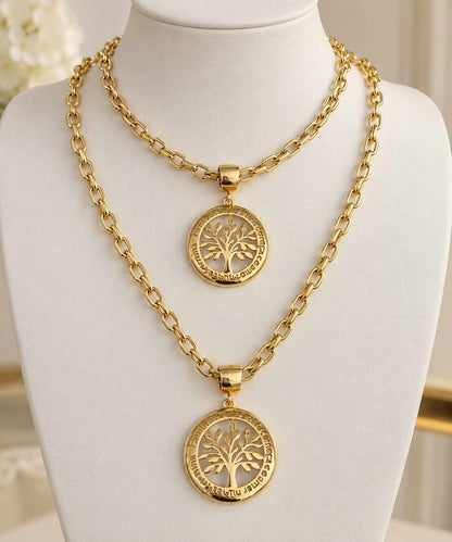 Conjunto de pulseira e colar - gold