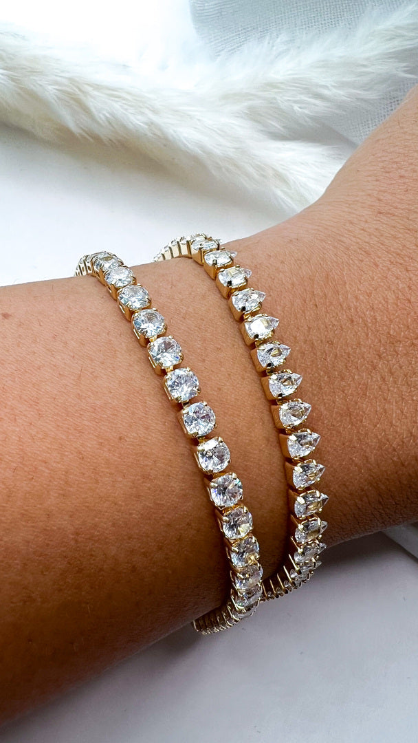 Pulseira - Pulseira Rivieira  3 PONTAS GOTA-fecho joia