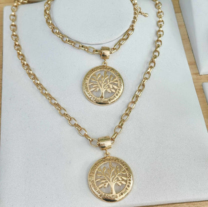 Conjunto de colar e pulseira