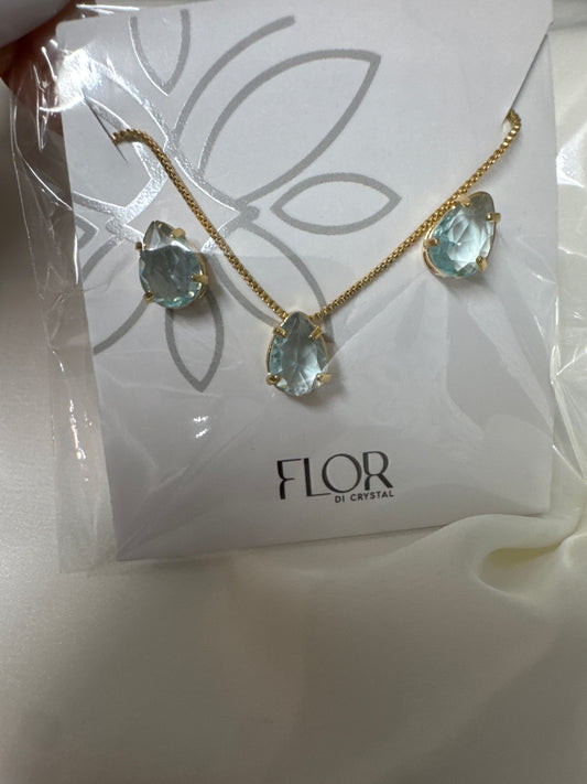 Conjunto - Conjunto delicado de gota turquesa