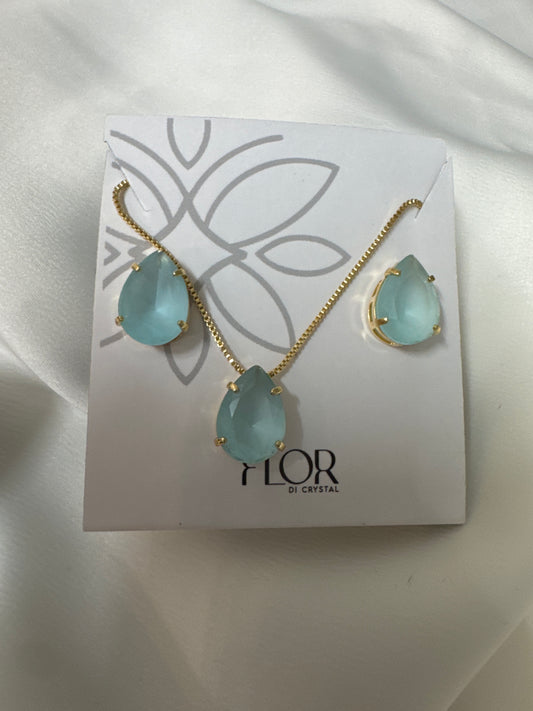 Conjunto - Conjunto de gota turquesa media