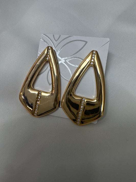 Outros - Brinco organico V cravejado