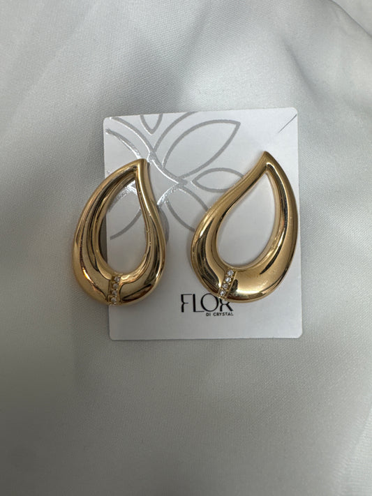 Outros - Brinco gota grande vasada organica