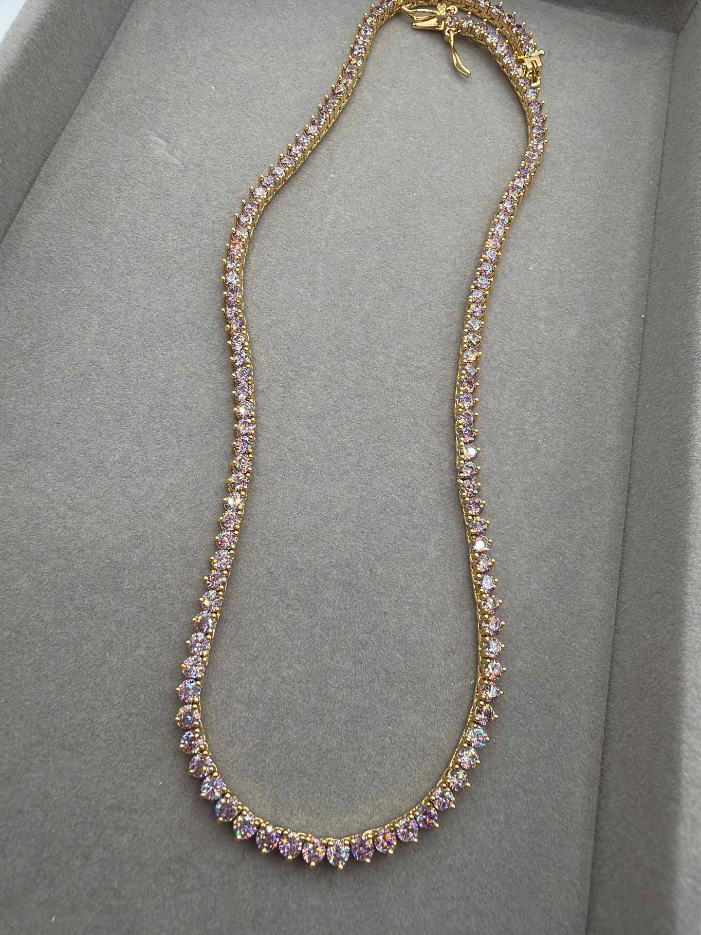 Colar - Rivieira 3mm 18k 40cm new tanzanita