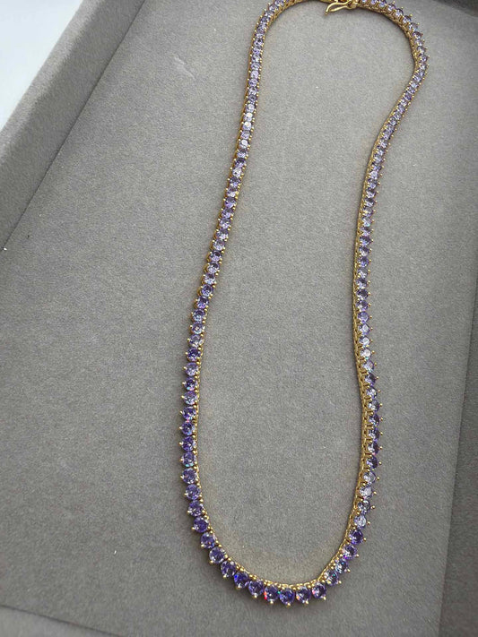 Rivieira 3mm Roxo 18k - 40cm