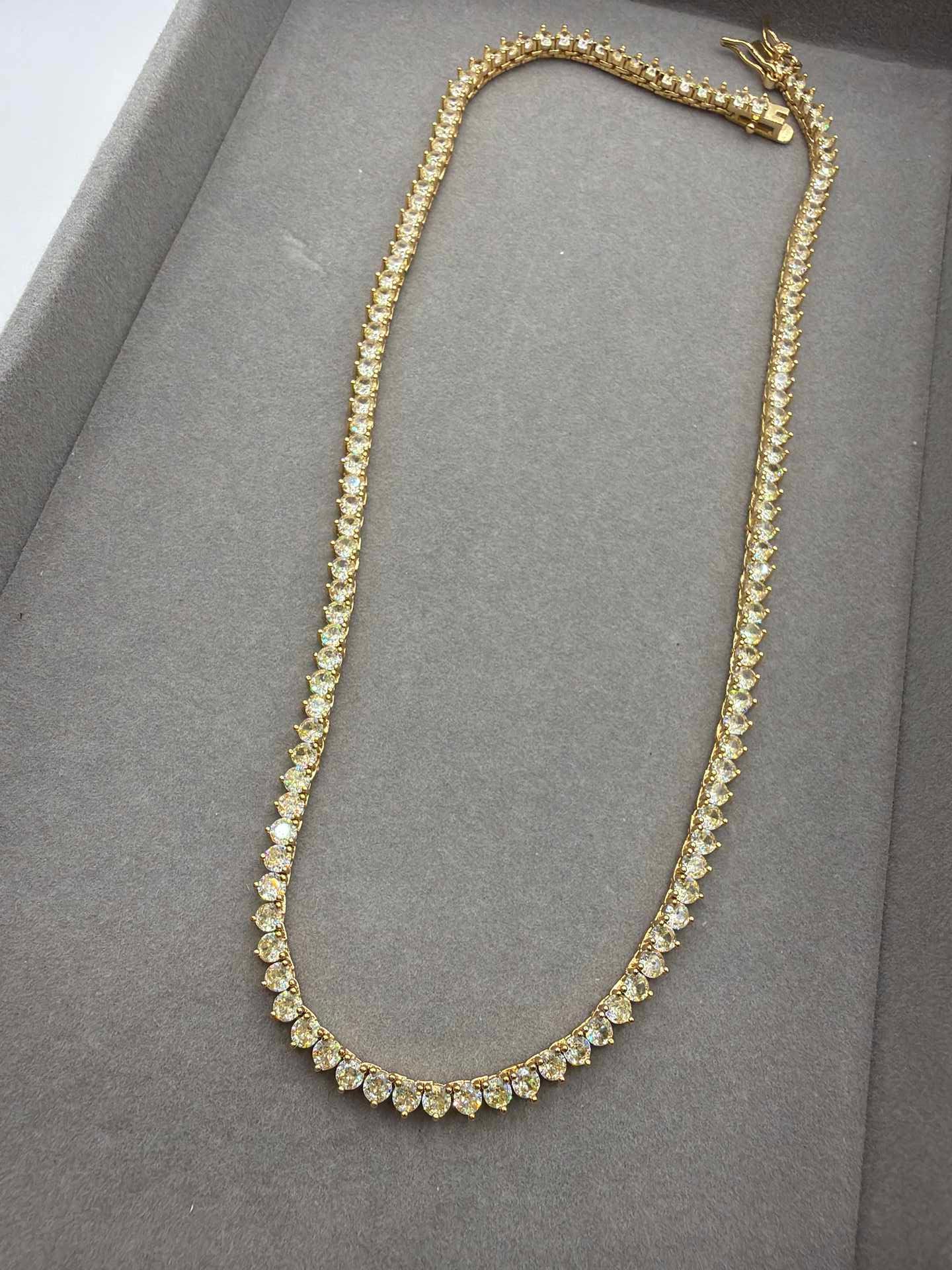 Rivieira 3mm Amarelo Manteiga 18k - 40cm
