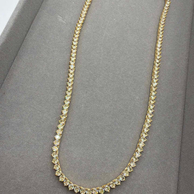 Rivieira 3mm Amarelo Manteiga 18k - 40cm