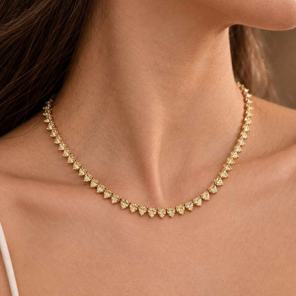 Rivieira 3mm Amarelo Manteiga 18k - 40cm