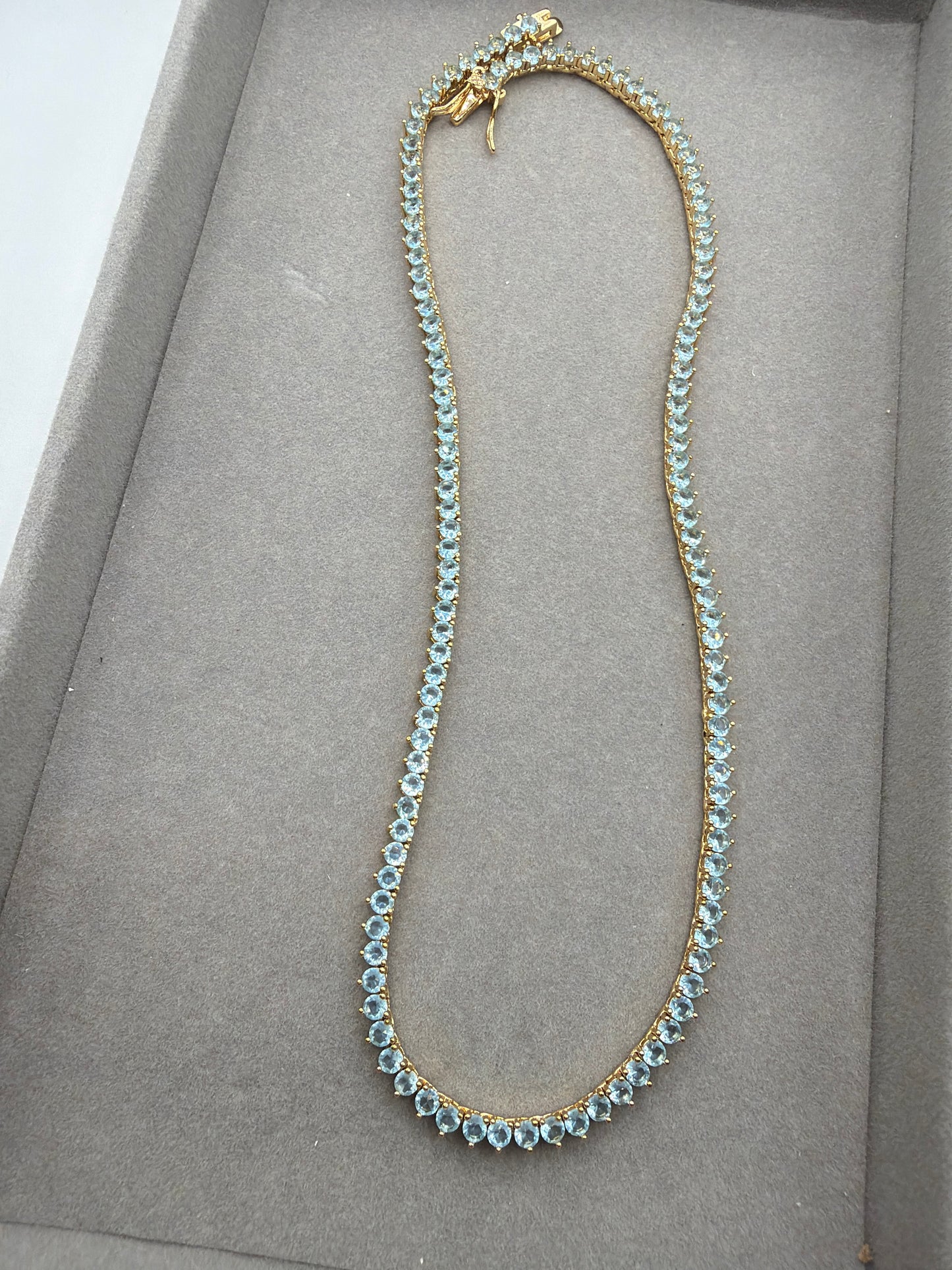 Colar - Rivieira 3mm Aqua 18k - 40cm