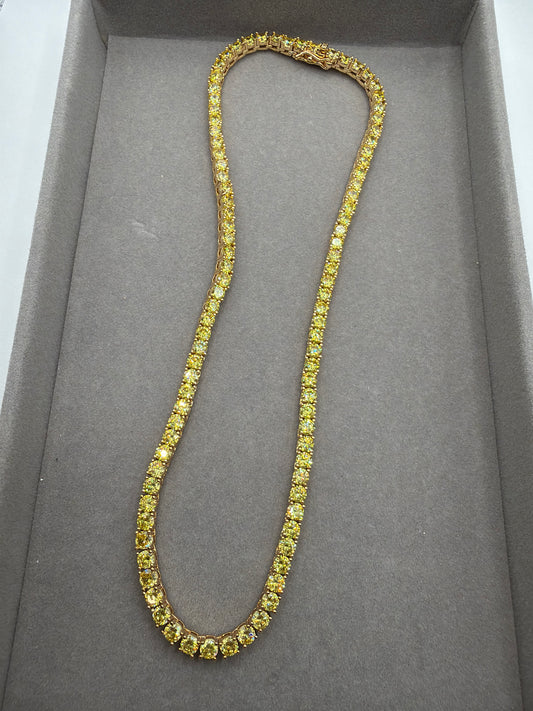 Colar - Rivieira 4mm 4 pontas Yellow  - 40cm