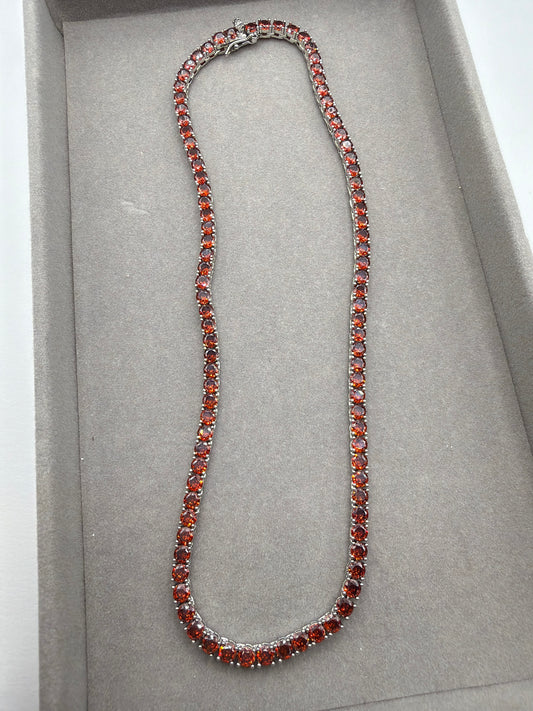 Colar - Rivieira 4mm 4 pontas MARSALA  - 40cm