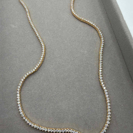 Riviera 2mm cristal 3 pontas 18k - 40cm