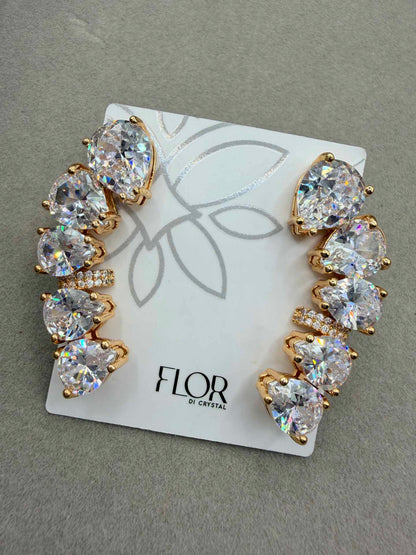 Earcuff Maxi em Zirconias de Gotas
