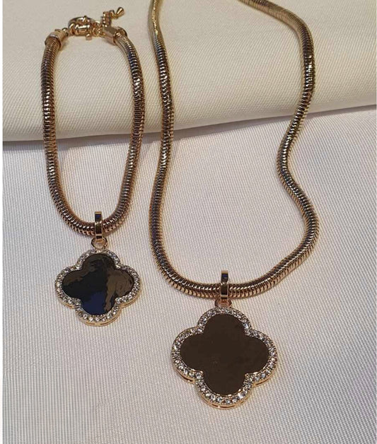 Conjunto - Conjunto de colar e pulseira Maxi Trevo