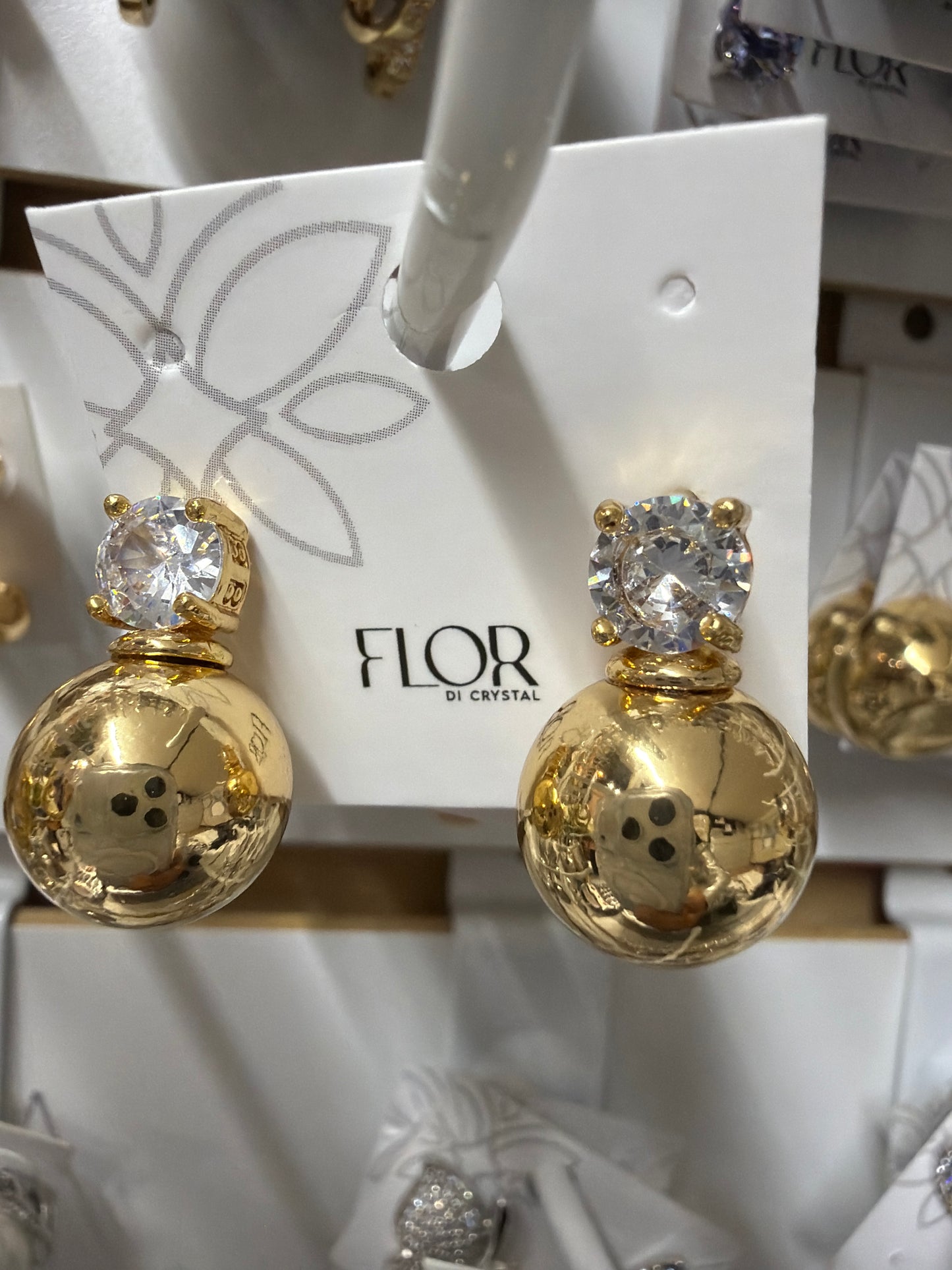 Brinco - Esfera com Zirconia Grande