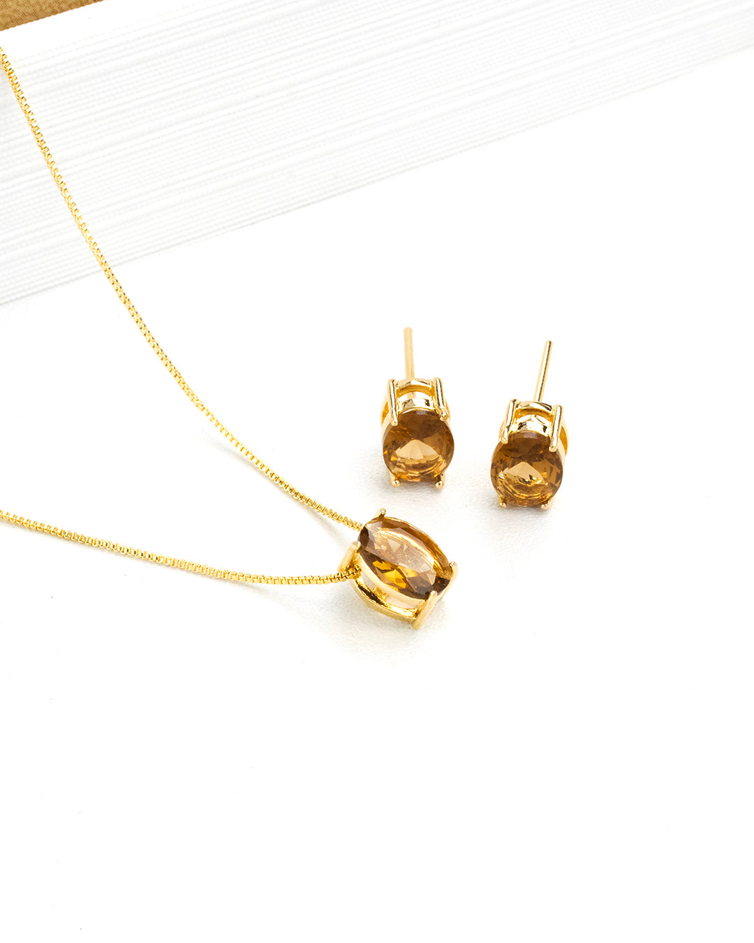 Conjunto - Conjunto de zirconia capucchino