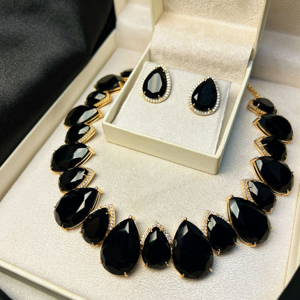 Conjunto Pedra onix Maxi Luxo