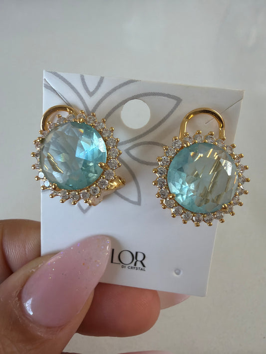 Large blueHalo Stud Earrings