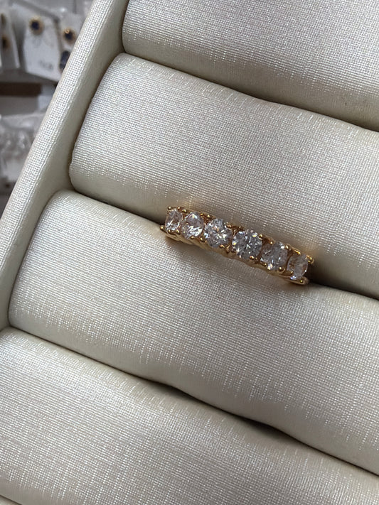 Anel - Anel meia aparador Cravejado 4 pontas