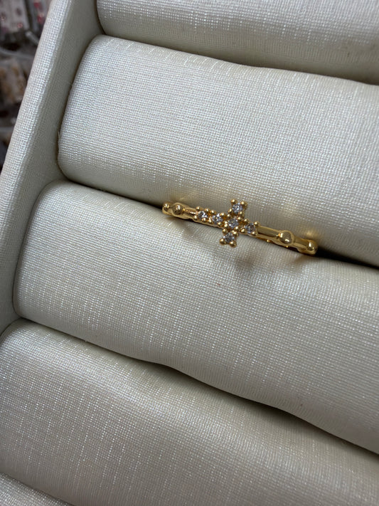 Anel - Anel cruz delicado