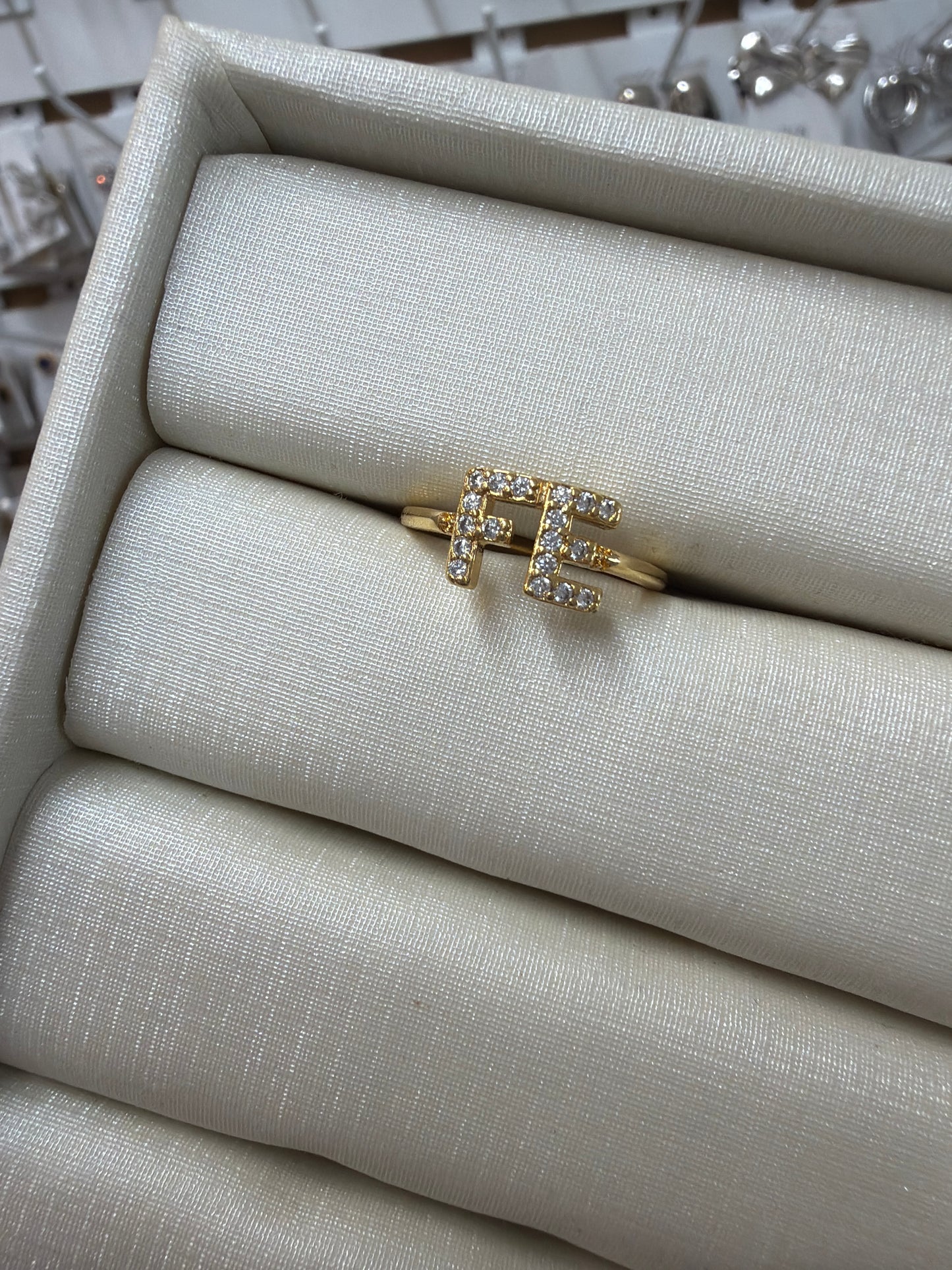 Anel - Anel Fé cravejado