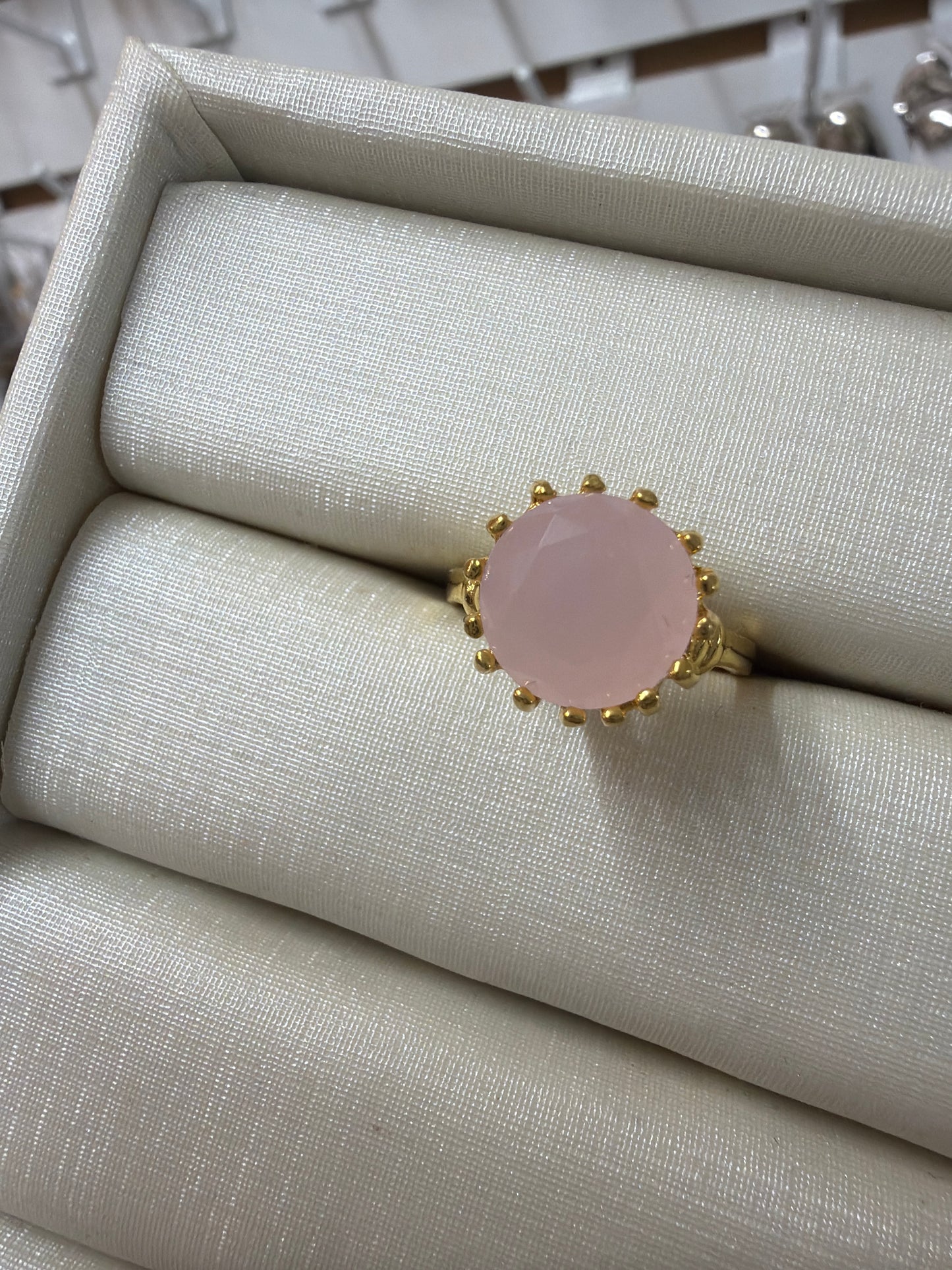 Anel - Anel solitario Rosa