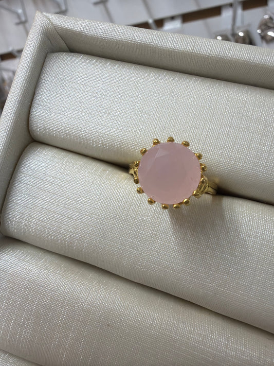 Anel - Anel solitario Rosa