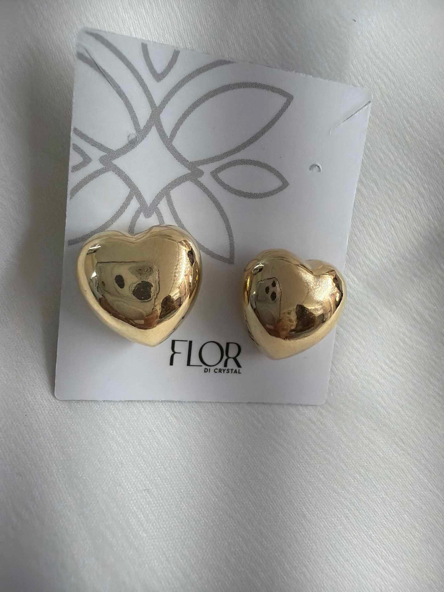 Polished Domed Heart earing 