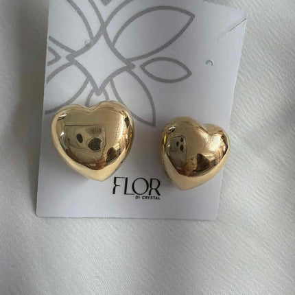 Polished Domed Heart earing 