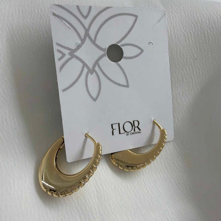 Argola lisa Oval media