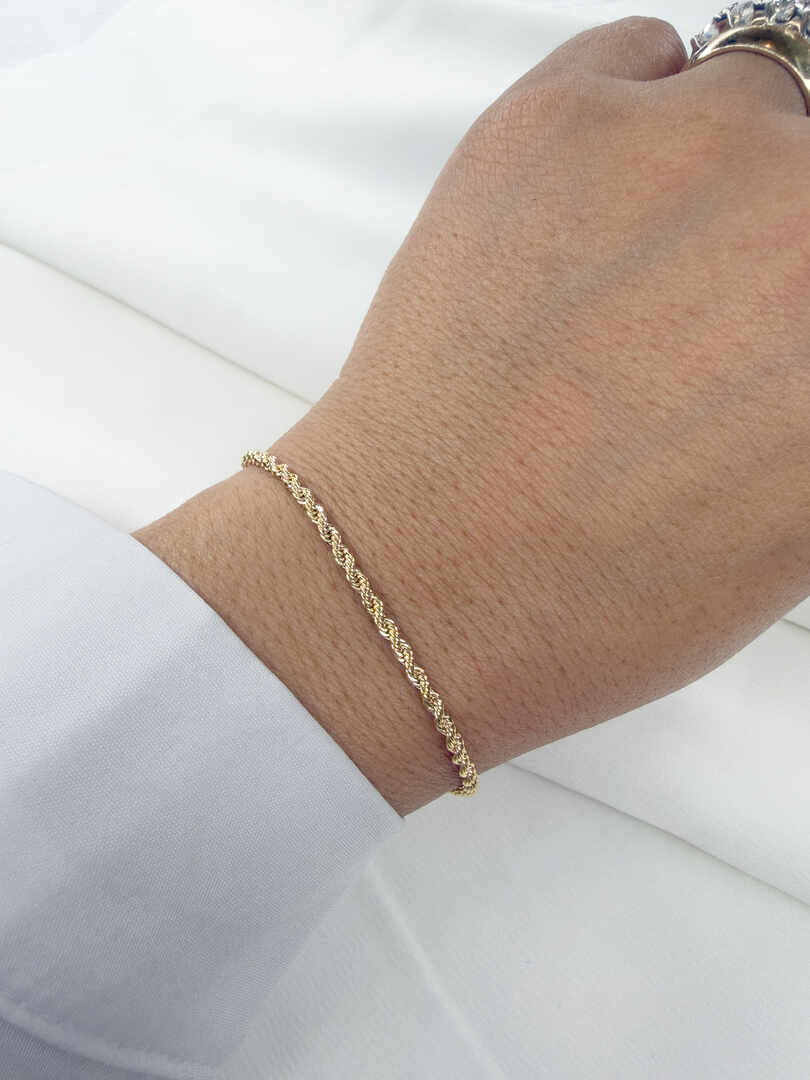 Everyday Chunky Rope Chain bracelet 2 mm