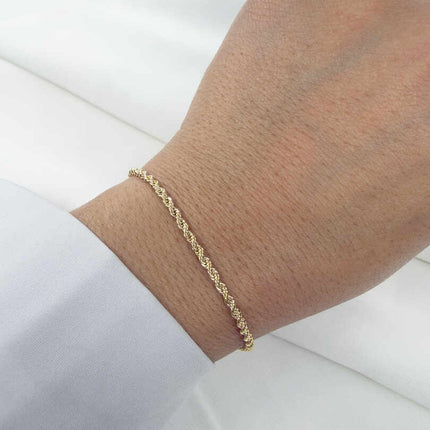 Everyday Chunky Rope Chain bracelet 2 mm