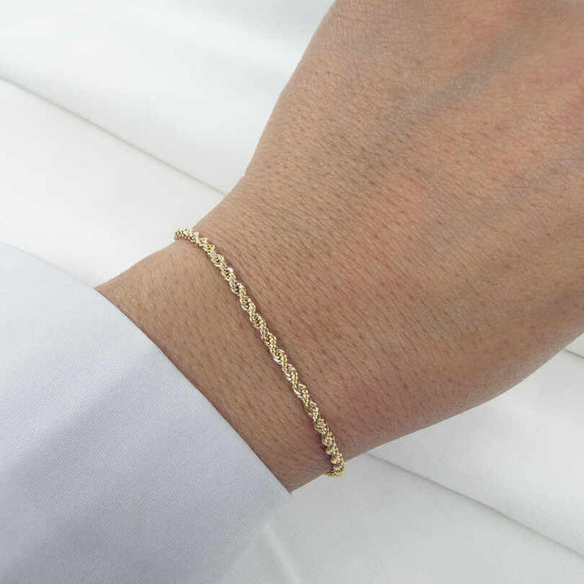 Everyday Chunky Rope Chain bracelet 2 mm
