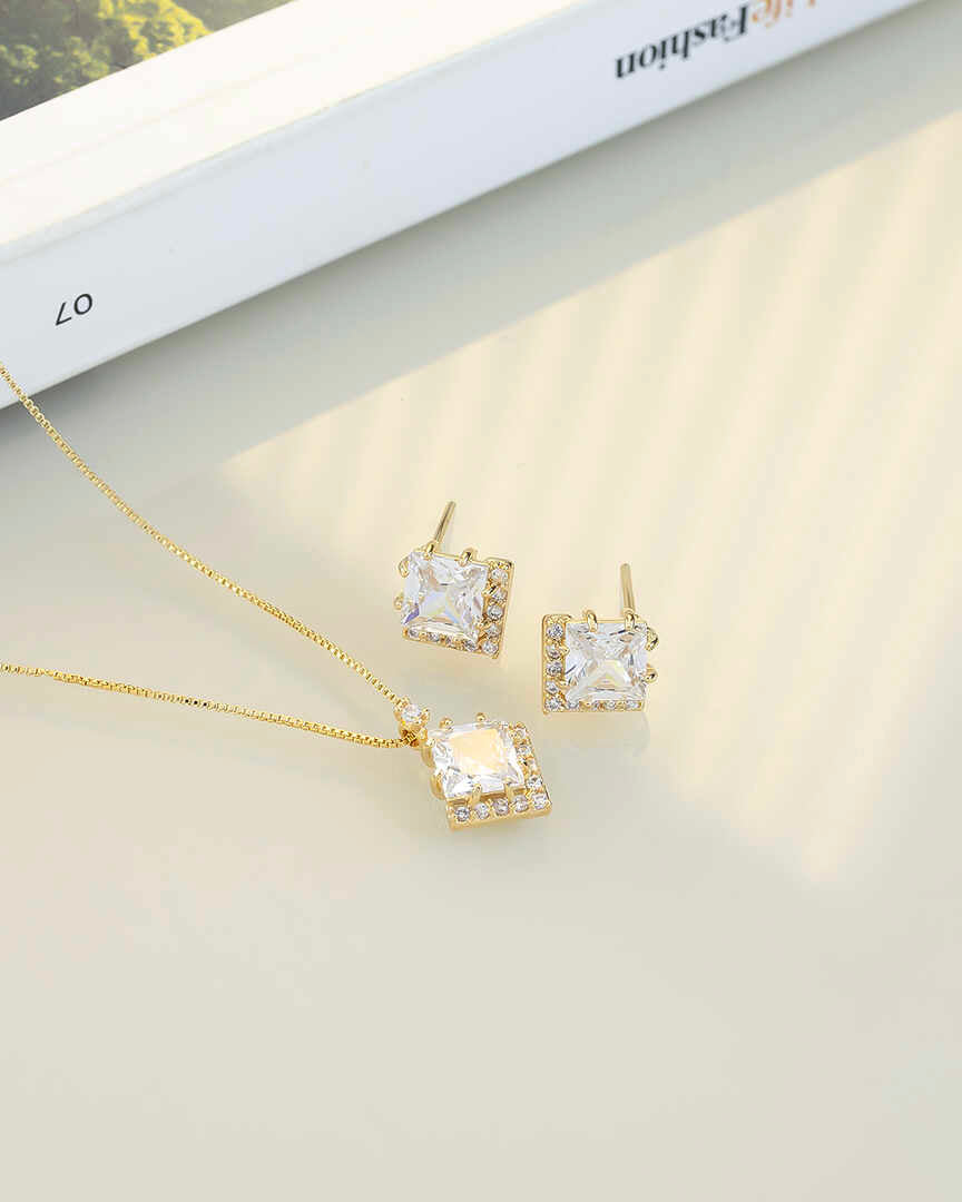 Luxury small  heart cz Necklace & Earring Set 