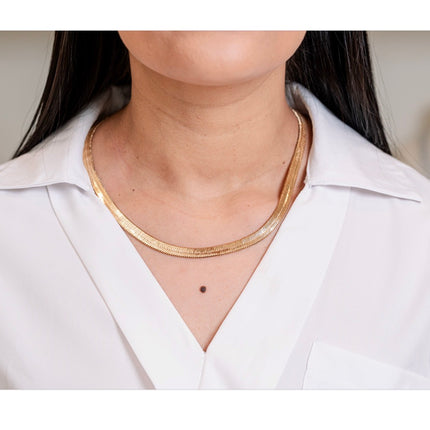 Flat Snake Chain Necklace