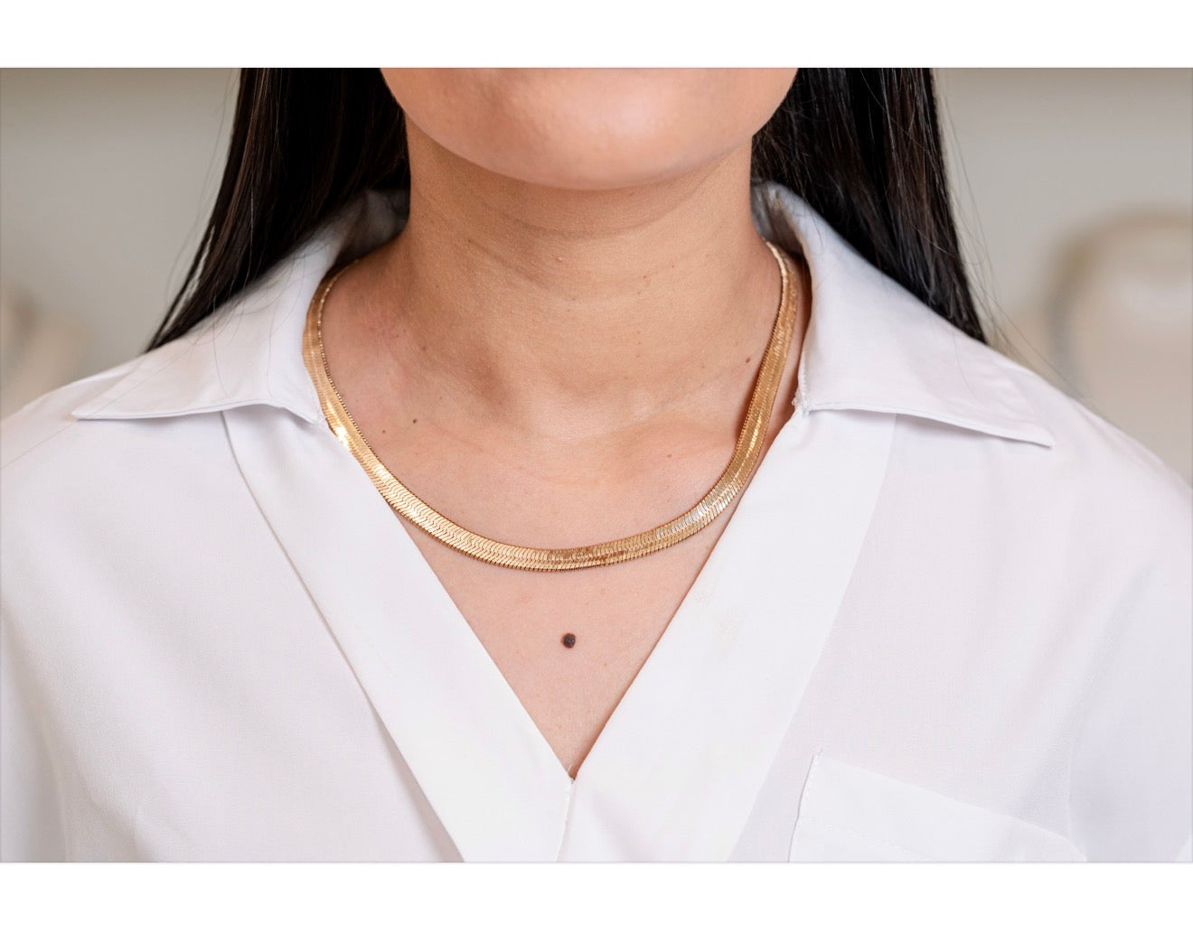 Flat Snake Chain Necklace