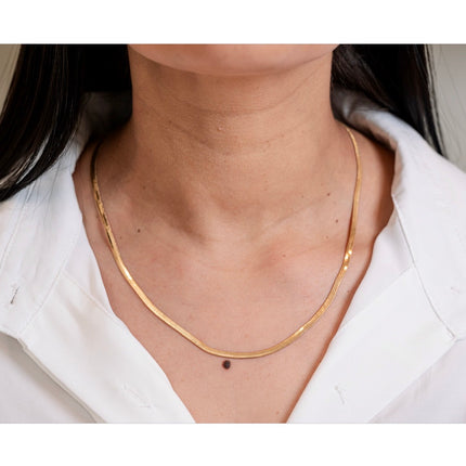 Flat Snake Chain Necklace thinner rope